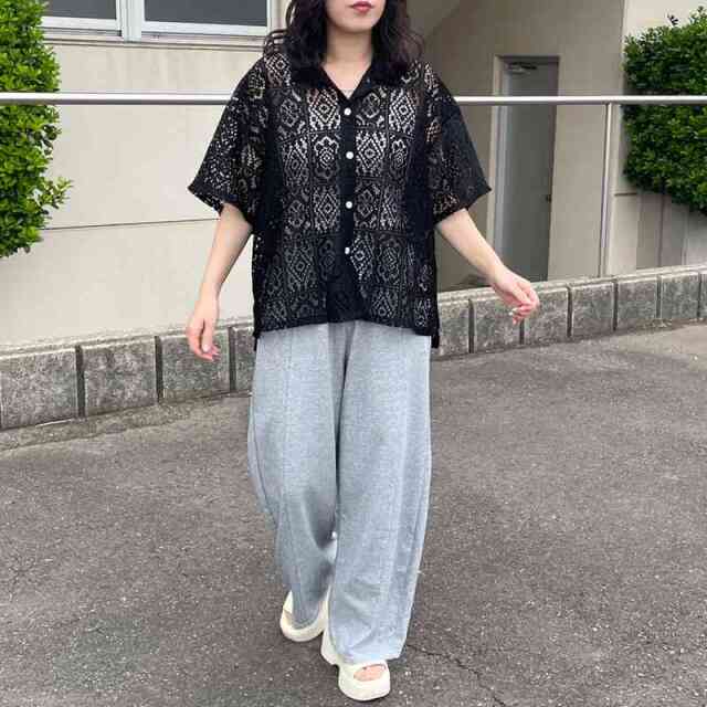 ラメカットカーブパンツ