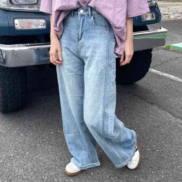 ストレートデニムパンツ