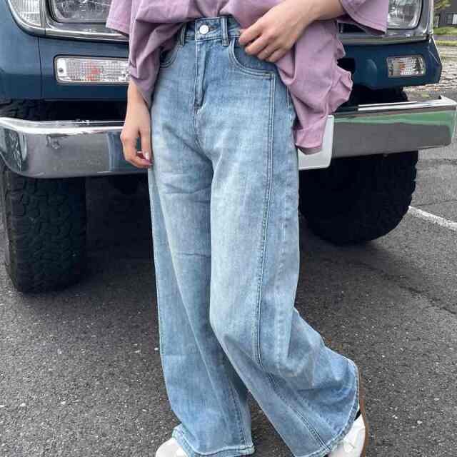 ストレートデニムパンツ