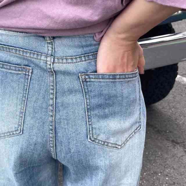 ストレートデニムパンツ