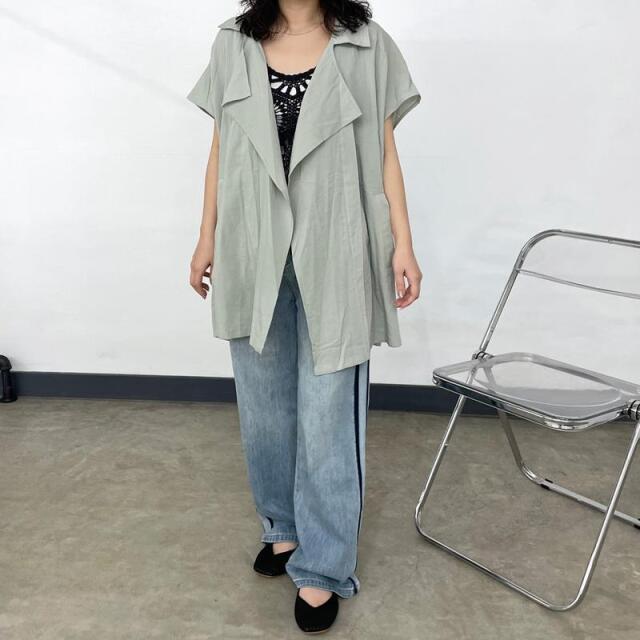 配色ラインデニム