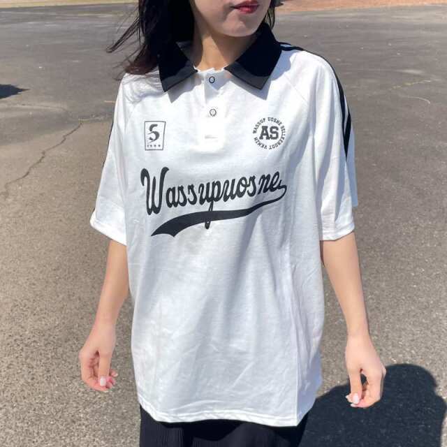 襟付きラインゲームTシャツ