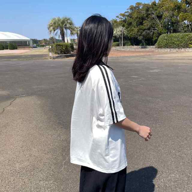 襟付きラインゲームTシャツ