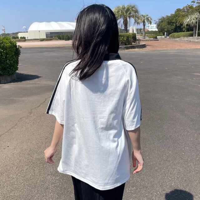 襟付きラインゲームTシャツ