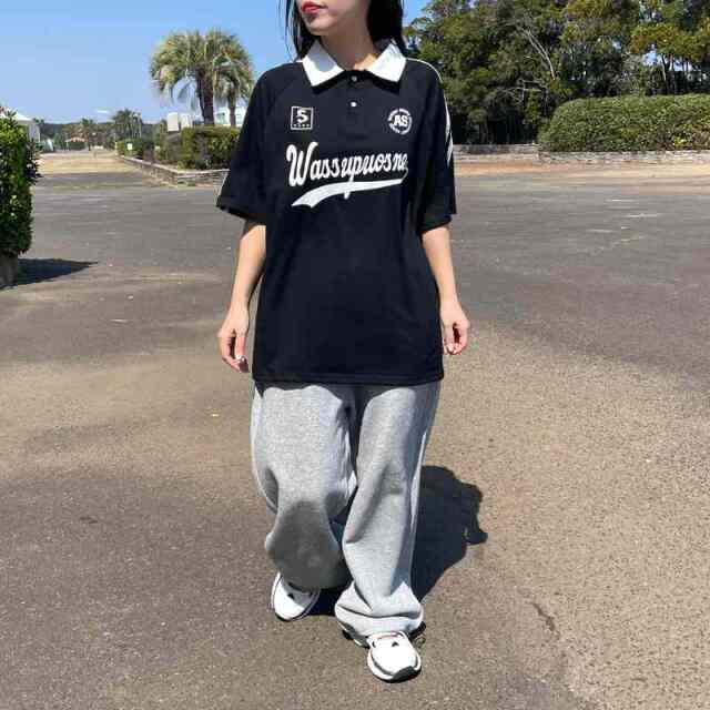 襟付きラインゲームTシャツ