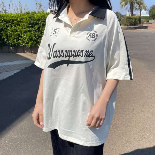 襟付きラインゲームTシャツ