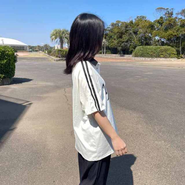 襟付きラインゲームTシャツ