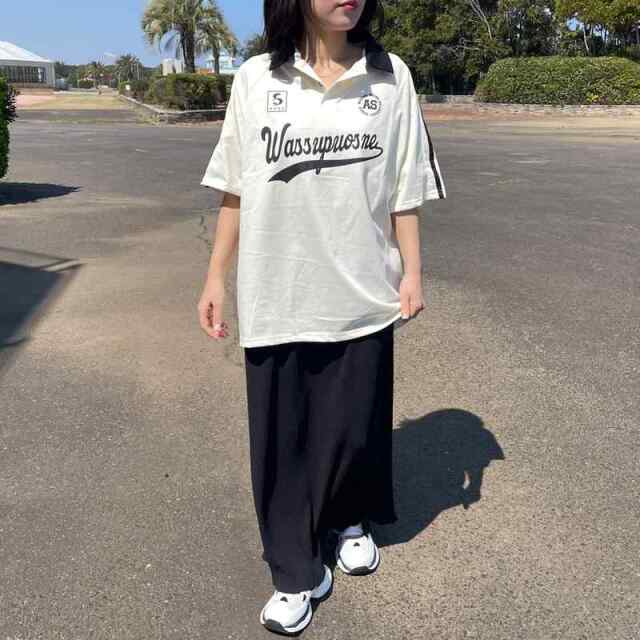 襟付きラインゲームTシャツ