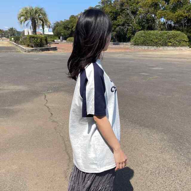 ラグラン配色ロゴTシャツ