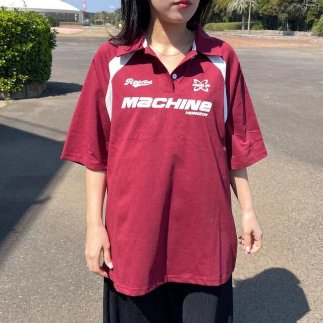 襟付きラグランゲームTシャツ