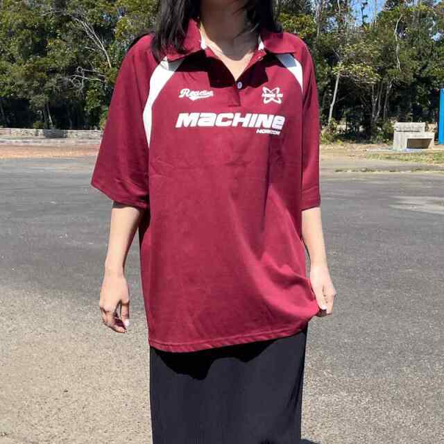 襟付きラグランゲームTシャツ