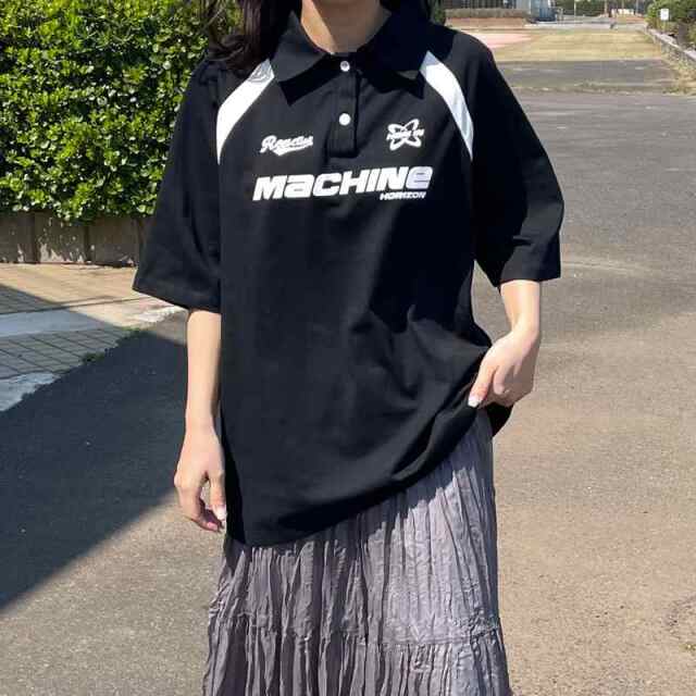 襟付きラグランゲームTシャツ