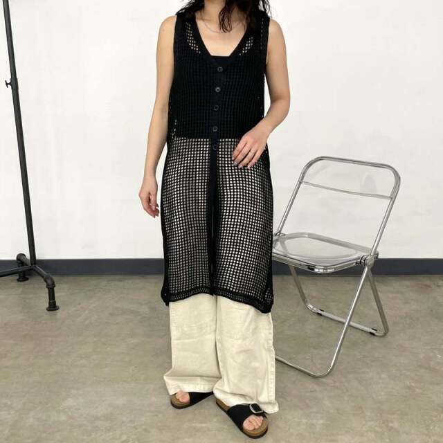 メッシュボタンジレ