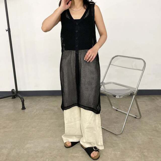 メッシュボタンジレ