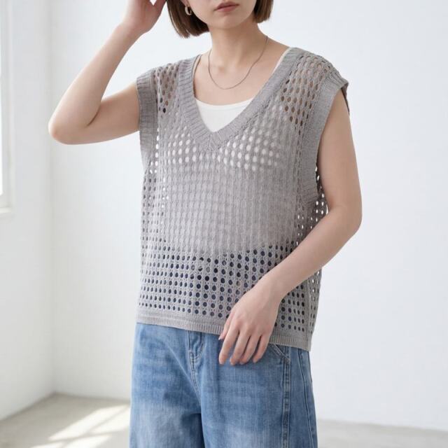 メッシュVベスト