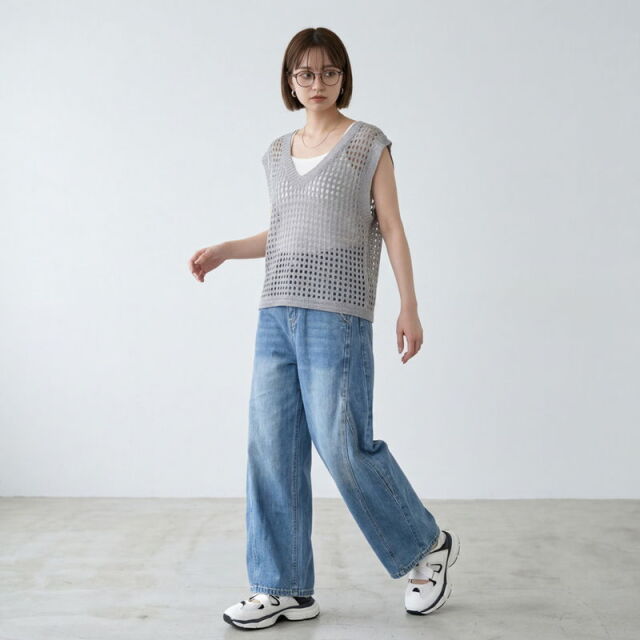 メッシュVベスト