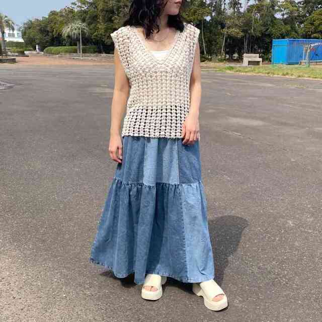 バッククロスクロシェベスト