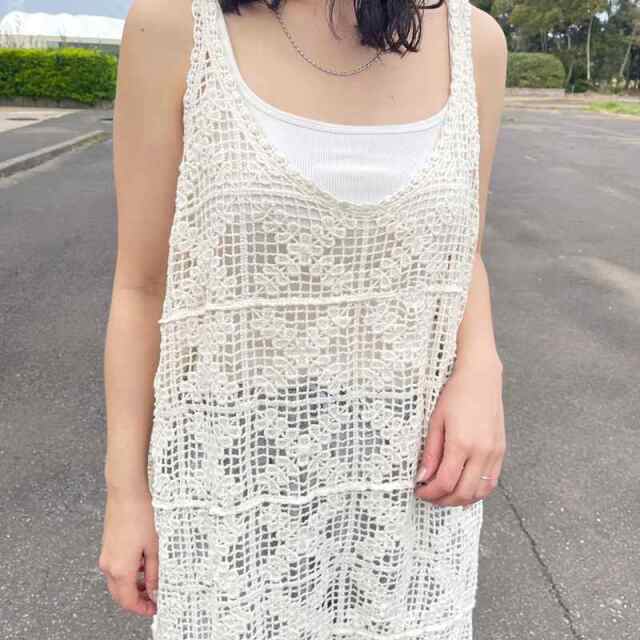 クロシェキャミワンピース