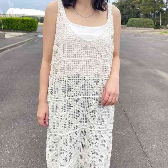 クロシェキャミワンピース