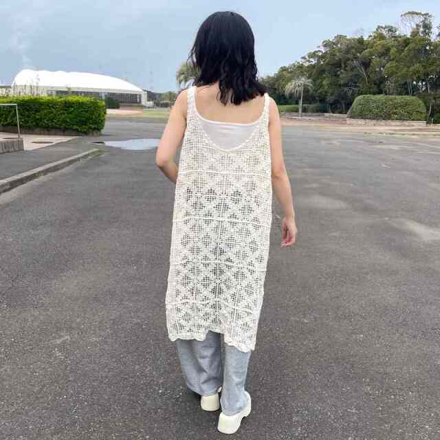 クロシェキャミワンピース