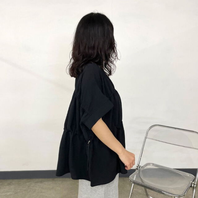 ヨウリュウ切替ドロストブラウス