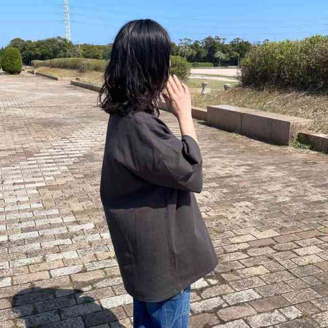 カレッジロゴ花刺繍BIGTシャツ