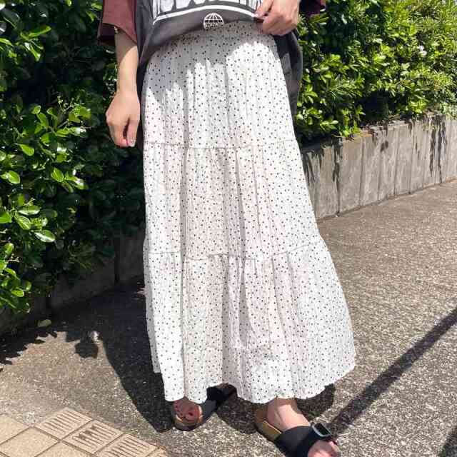 柄ティアードスカート