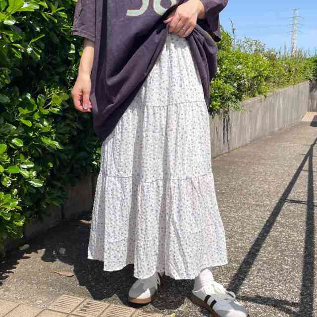柄ティアードスカート