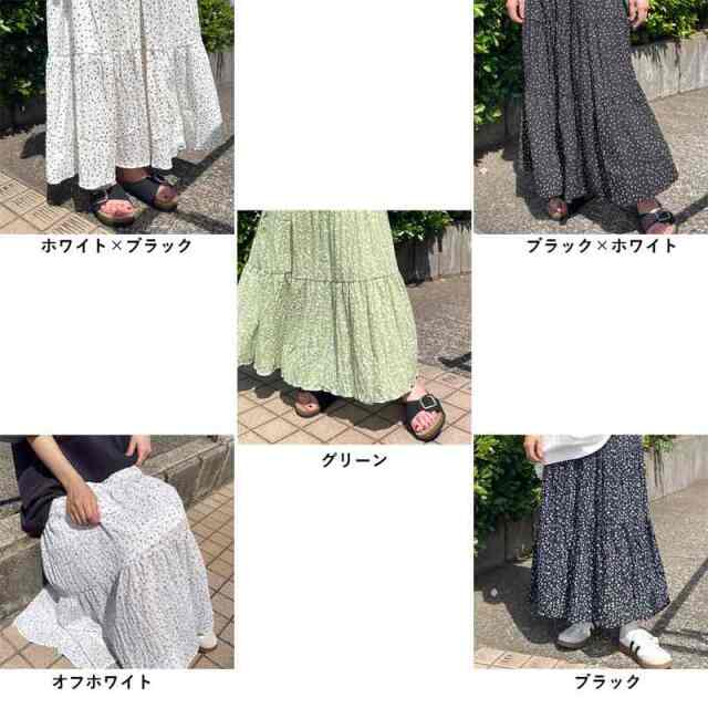 柄ティアードスカート