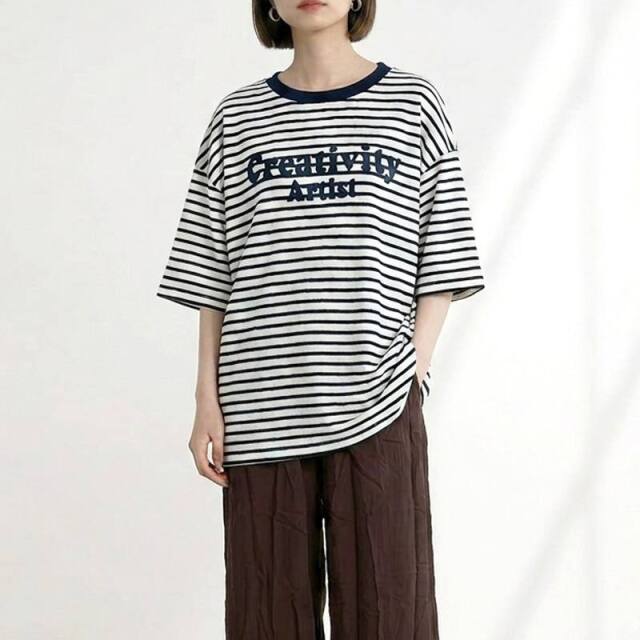 スラブボーダーロゴBIGTシャツ