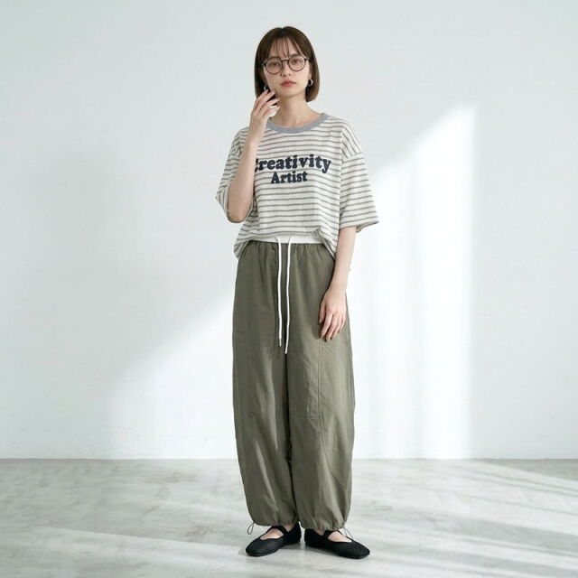 スラブボーダーロゴBIGTシャツ