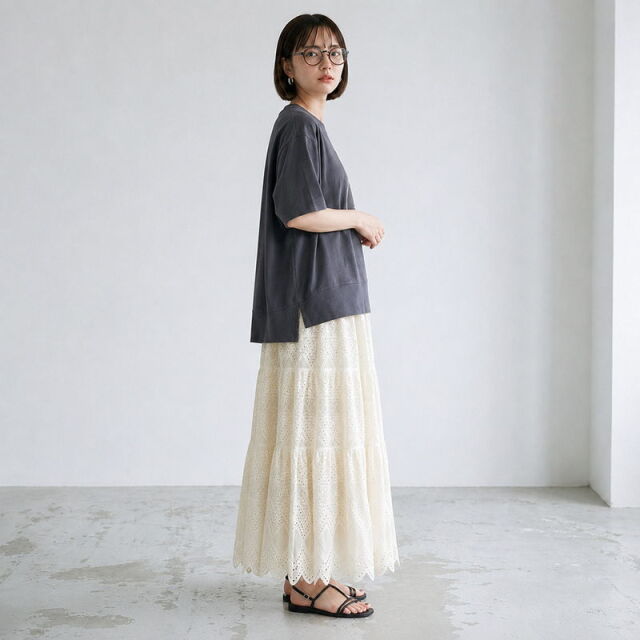 レースティアードスカート