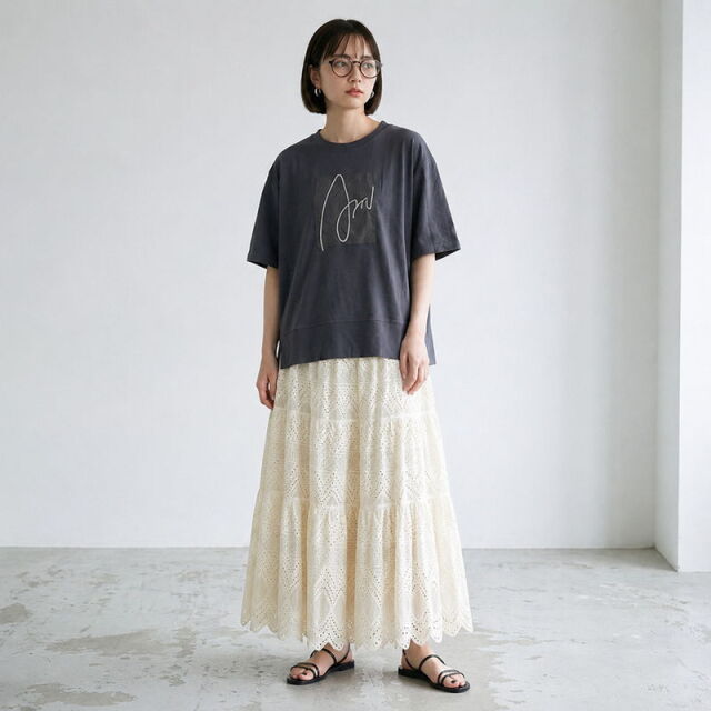 レースティアードスカート