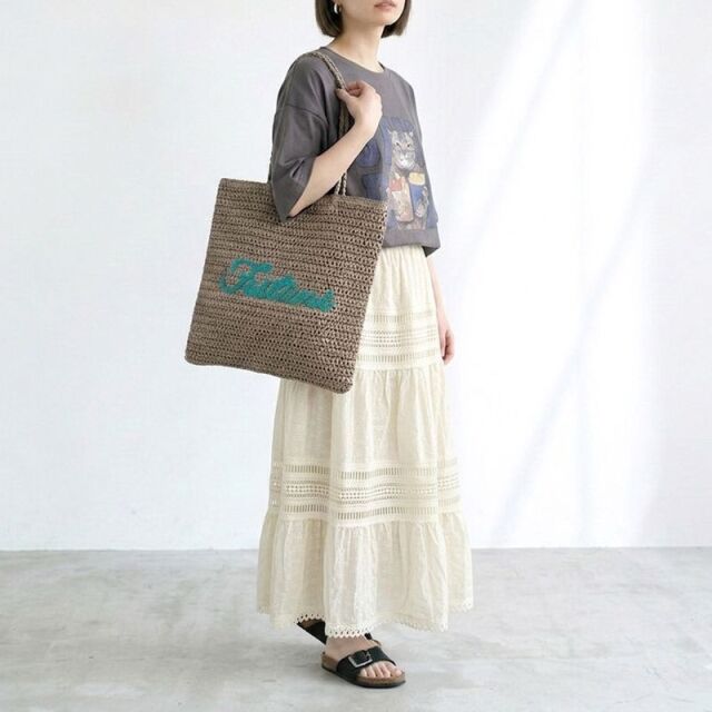レース切替ティアードスカート