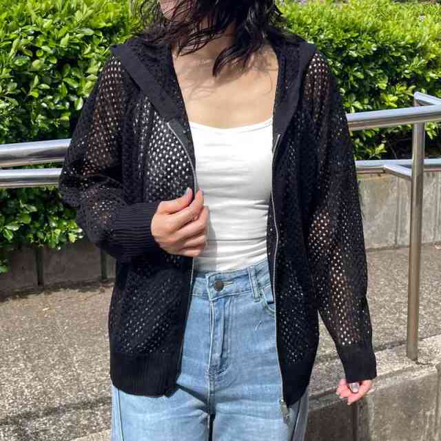ダブルZIPメッシュパーカー