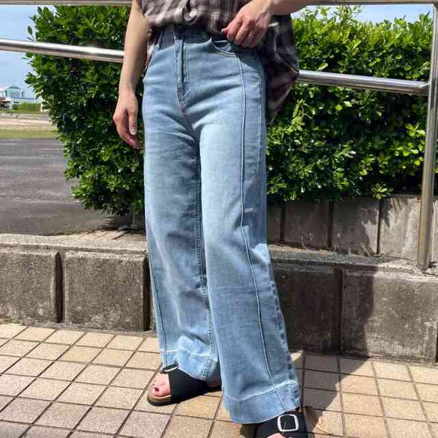 ラインデニムパンツ