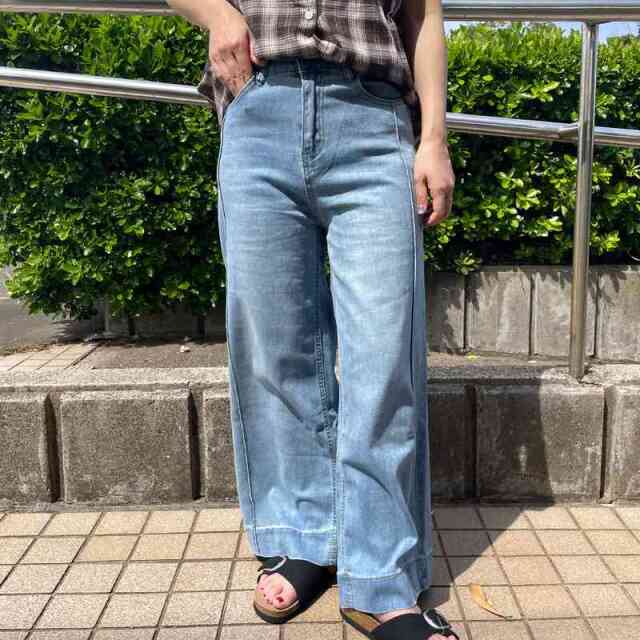 ラインデニムパンツ