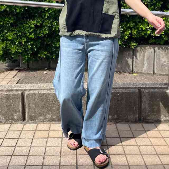 ラインデニムパンツ