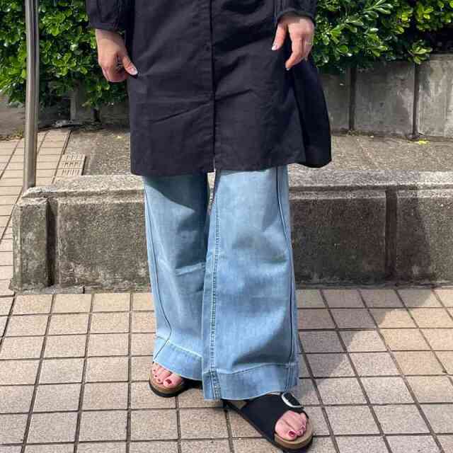 ラインデニムパンツ