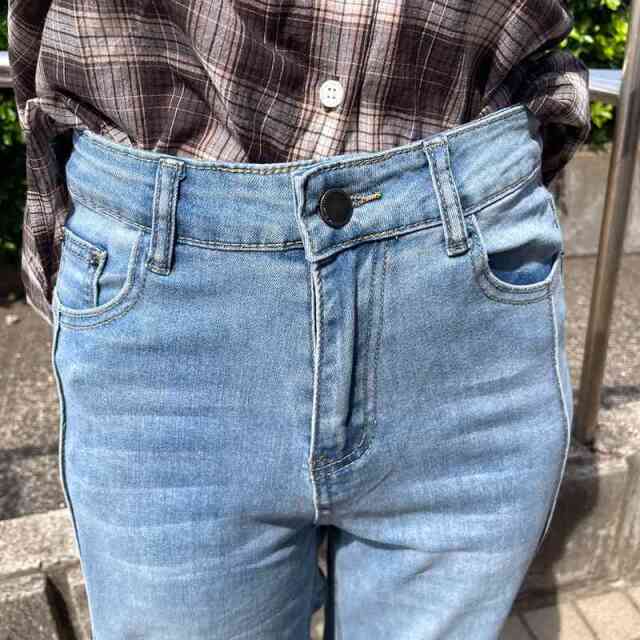 ラインデニムパンツ