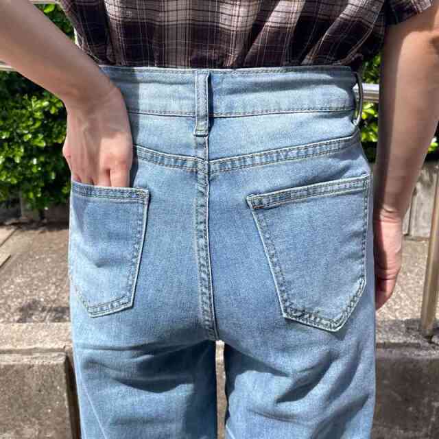 ラインデニムパンツ