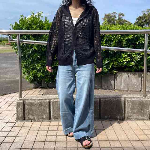 ラインデニムパンツ