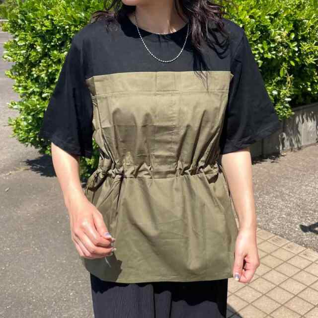 切替ドロストTシャツ