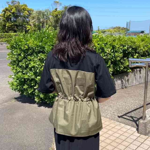 切替ドロストTシャツ
