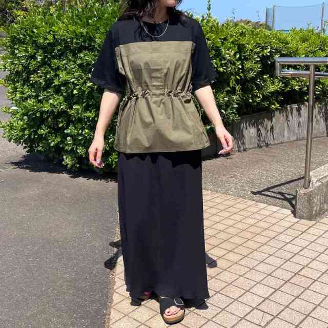 切替ドロストTシャツ