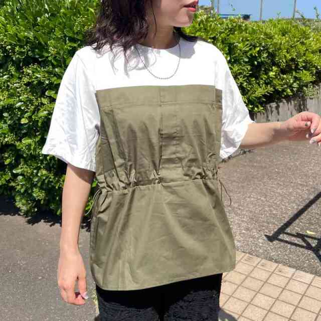 切替ドロストTシャツ