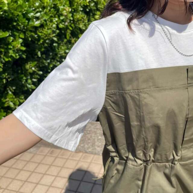 切替ドロストTシャツ