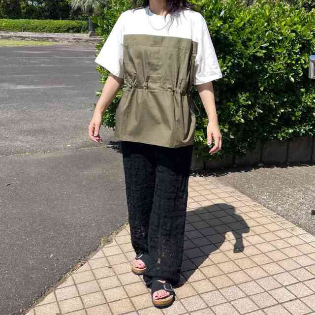 切替ドロストTシャツ