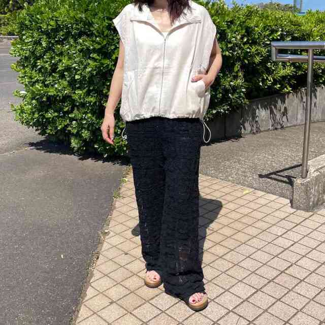 綿麻スタンドZIPベスト