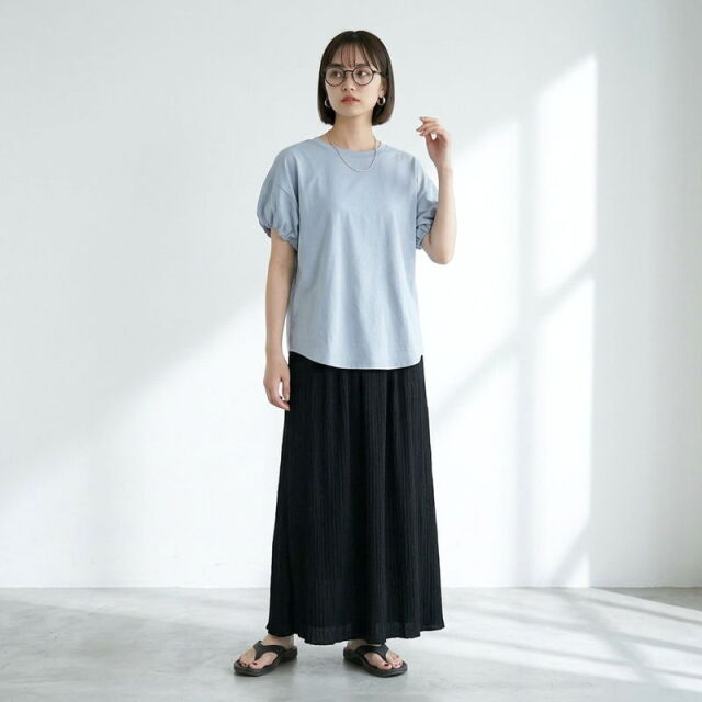 袖ドロストプルオーバー